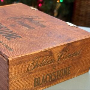 Blackstone "Golden Corona" wooden cigar box.